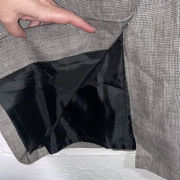 Vintage Irish Linen Check Shirt Dress Size 10 Y2K Button Front Belted Talbots - Picture 6 of 12